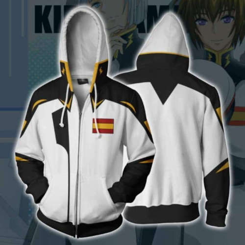 Gundam Cosplay Unisex Adult 3D Print Zip Up Sweatshirt Jacket