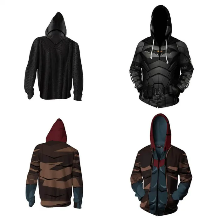 Batman Cosplay Unisex Adult 3D Print Zip Up Sweatshirt Jacket