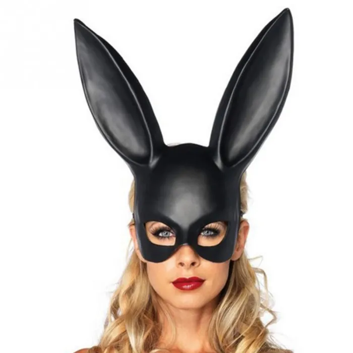 Fashion Pvc Women Girl Party Cosplay Rabbit Ears Mask Sexy Long Ears Carnival Mask Halloween