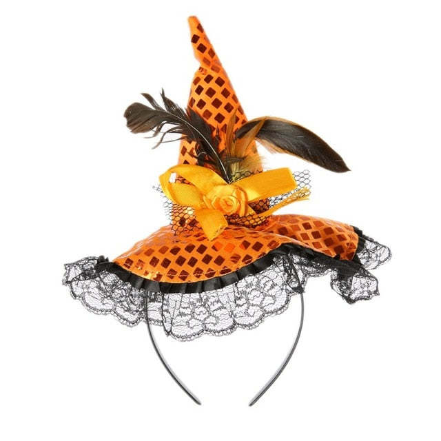 Halloween Headband With Small Witch Hat Halloween Head Circle For Children And Adult