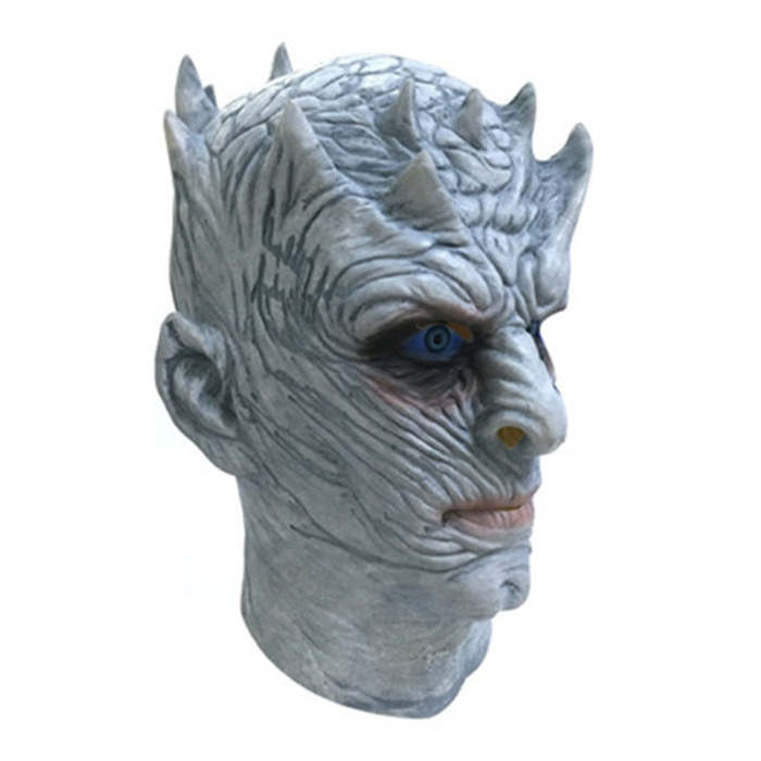 Movie Game Of Thrones Night King Mask Halloween Realistic Scary Cosplay Costume Latex Party Mask Adult Zombie Props