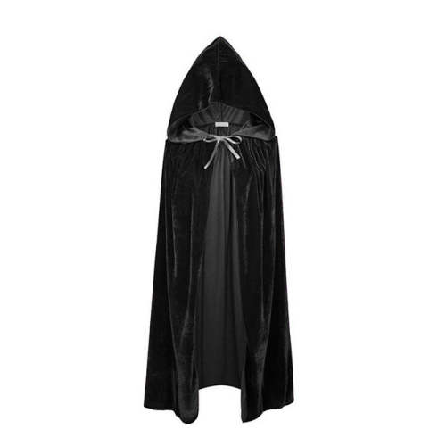 Women/Mens Cloak Velvet Hooded Cape Cosplay Costume Xmas Fancy Dress Hooides Cape Pocho