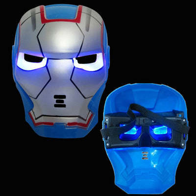 Led Mask Super Hero Hulk/American Captain/Iron Man/Spiderman/Batman Crazy Rubber Party Halloween Costume Mask Children &Adult