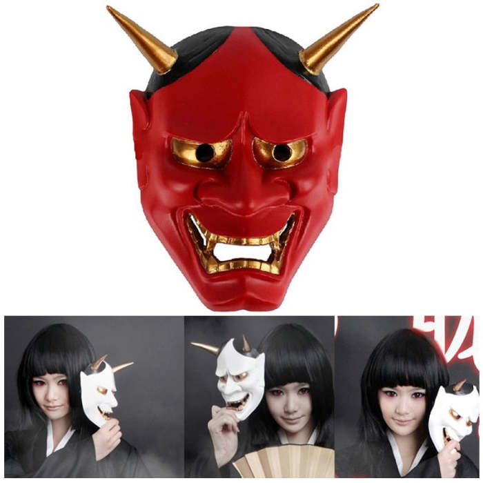 Halloween Demon Horrible Men Dance Fox Prajna Cos Mask Anime Helmet Pvc Japanese Mask #5