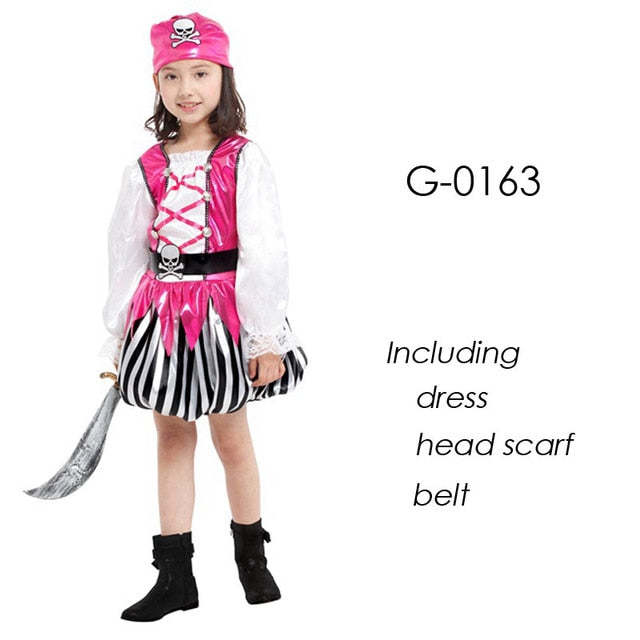 Halloween Carnival Party Costume For Girl Girls Kids Children Pirate Costumes Fantasia Infantil Cosplay Clothing