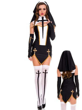 Adult Bad Habit Nun Costume