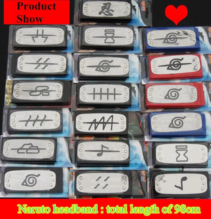 Anime Naruto Headband Leaf Village Logo Konoha Uchiha Itachi Kakashi Akatsuki Members Cosplay Costume Accessories