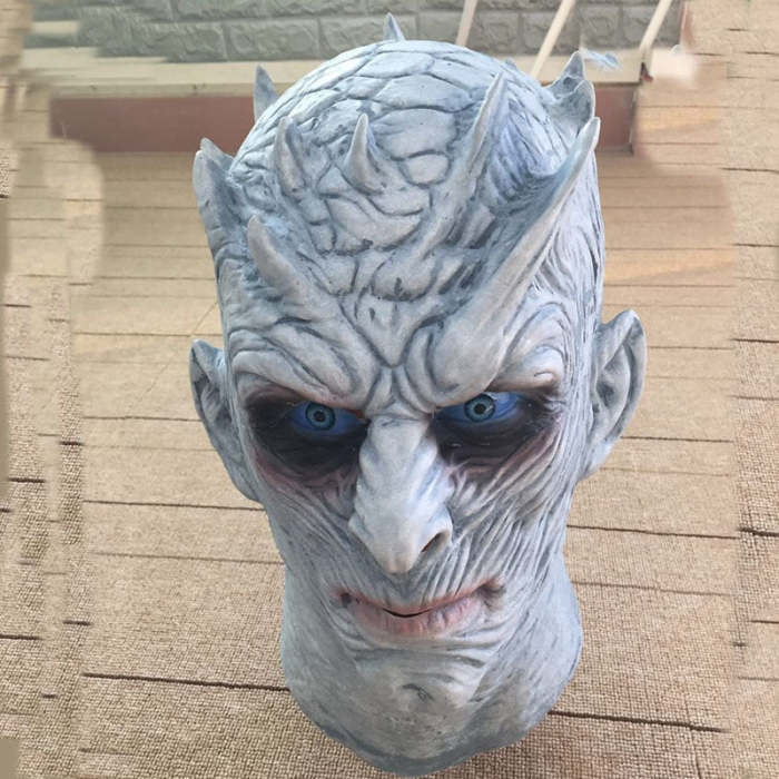 Movie Game Of Thrones Night King Mask Halloween Realistic Scary Cosplay Costume Latex Party Mask Adult Zombie Props