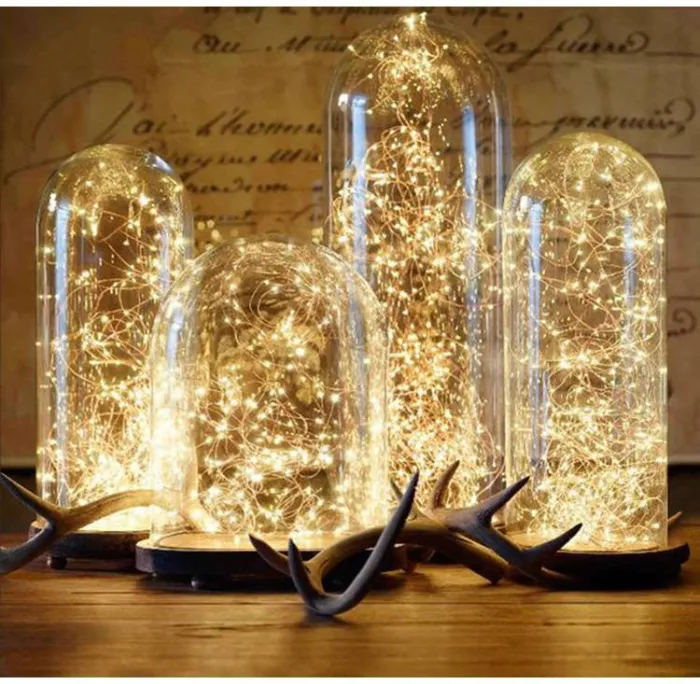 5M Led Copper Wire String Lights Romantic Wedding Fairy Light Decoration Aa Battery