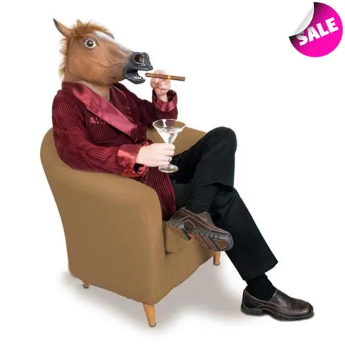 Horse Head Mask Party Essential Halloween Costume Theater  Novelty Latex Horse Mask Many Animal Costume Party Tool Mask