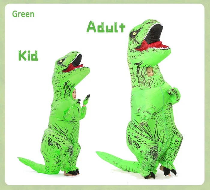 T-Rex Costumes Dinosaur Fancy Dress Adult Kid Men Women Blowup Halloween Jurassic World T Rex Cosplay Outfits