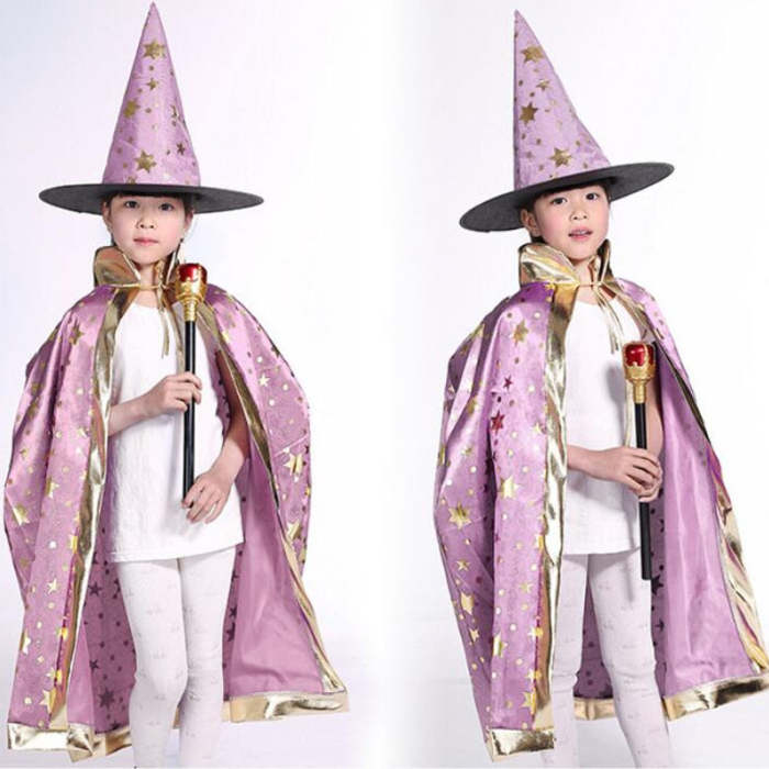 Wizard Capes With Hat For Kids Birthday Party Halloween Costumes - Birthday Party Supplies - Party Favor