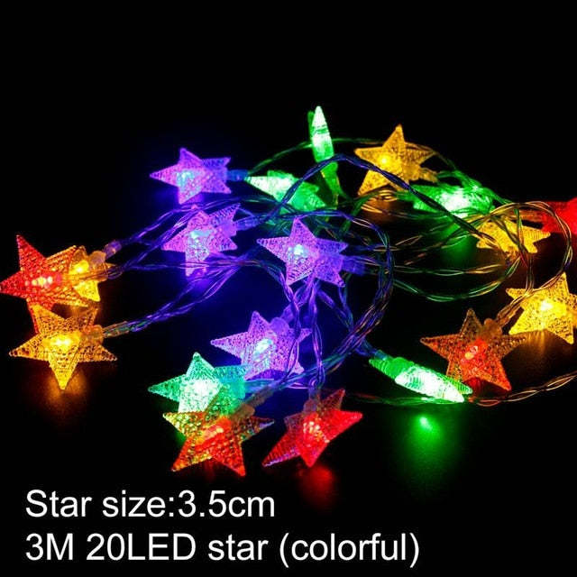 5M Led Copper Wire String Lights Romantic Wedding Fairy Light Decoration Aa Battery