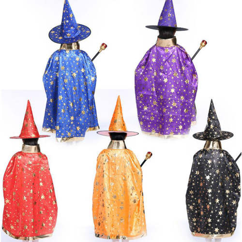 Wizard Capes With Hat For Kids Birthday Party Halloween Costumes - Birthday Party Supplies - Party Favor