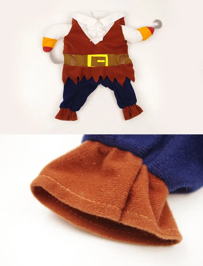 Pet Clothes Cosplay Pirate Dogs Cat Halloween Cute Costume Clothing Comfort