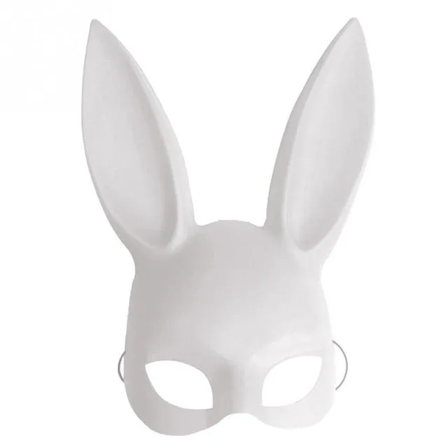 Fashion Pvc Women Girl Party Cosplay Rabbit Ears Mask Sexy Long Ears Carnival Mask Halloween
