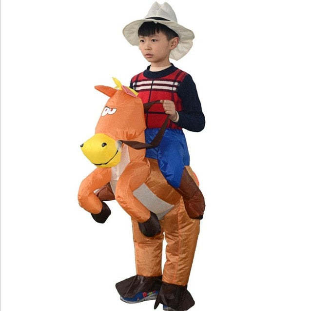 Kids Adults Cosplay Halloween Party Jumpsuit Costumes Inflatable Dinosaur Unicorn Anime Fancy Dress Clothing For Men