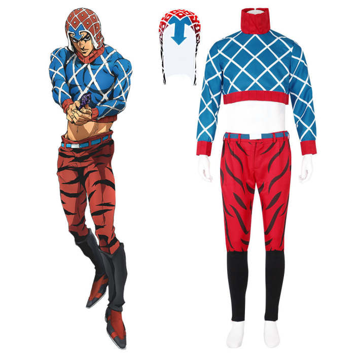 Jojo'S Bizarre Adventure: Vento Aureo Golden Wind Guido Mista Cosplay Costume