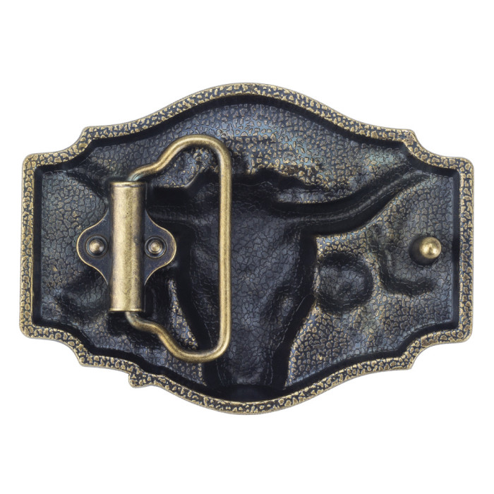 Bison Head Belt Buckle Western Cowboy Style Retro Buckle for 3.8cm Width Belt