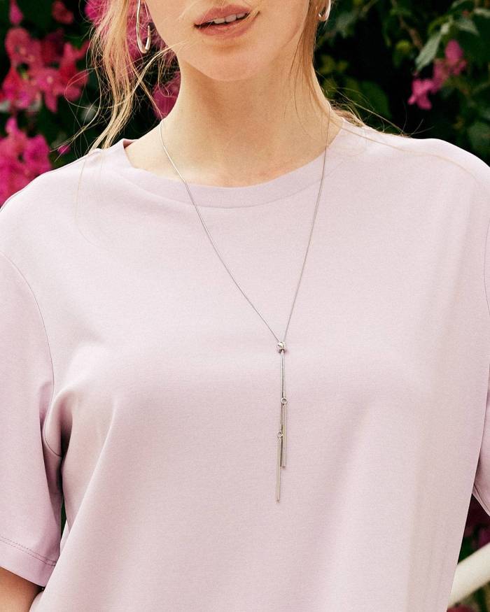 Minialist Beaded Sweater Necklace