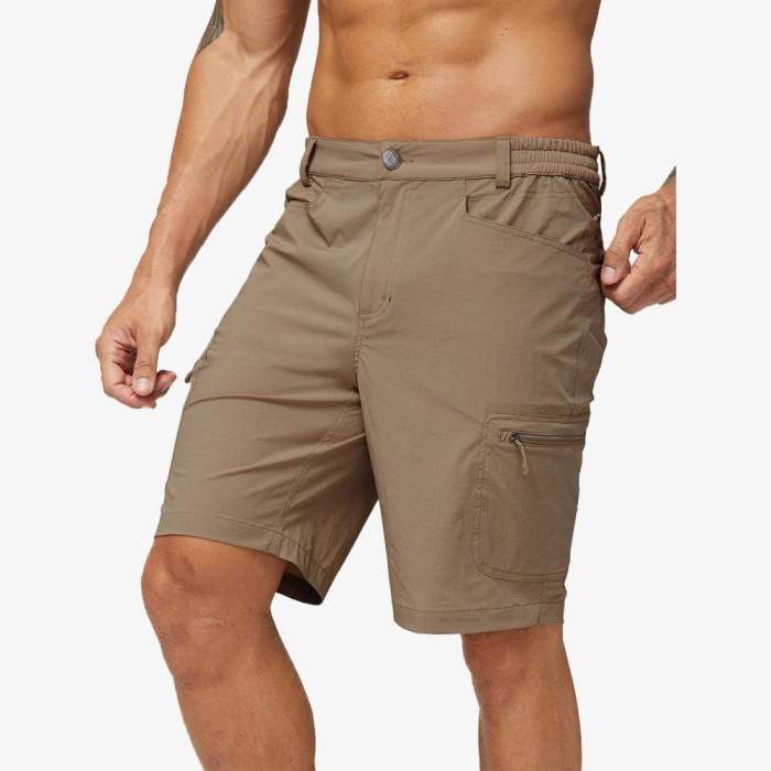 Men Hiking Shorts Quick Dry Cargo Shorts With 6 Pockets