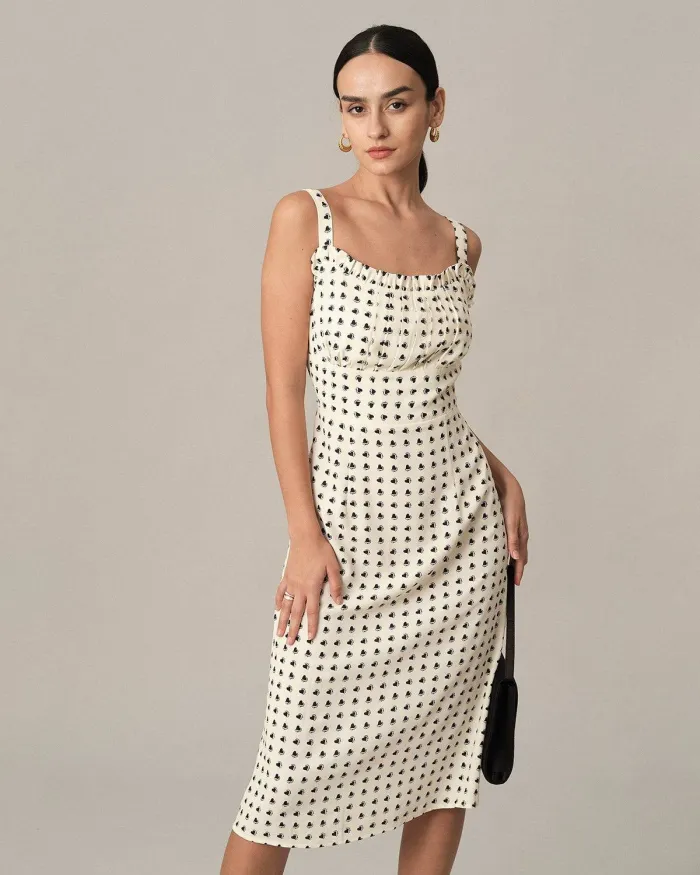The Frill High Waisted Midi Dress