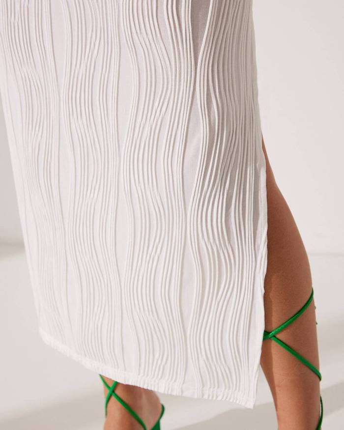 The Water Ripple Textured Bodycon Skirt