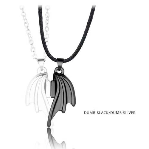 Colorful Devil And Angel Wings Pendant Magnetic Necklaces