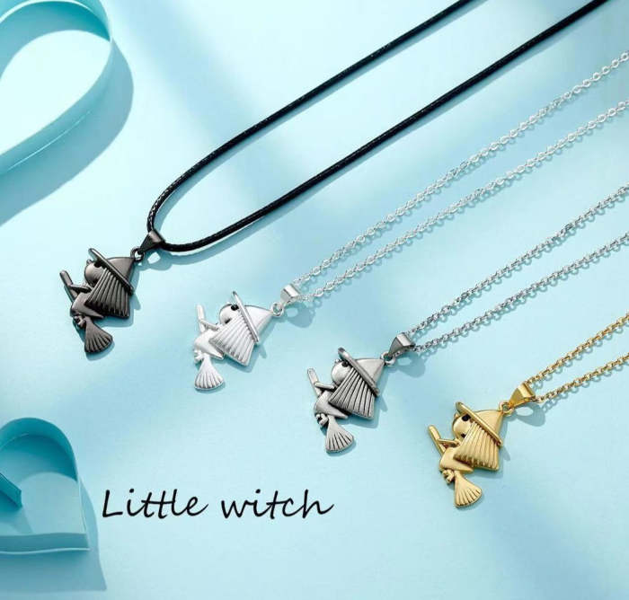 Creative Fashion Trend Little Witch Cute Necklace Jewelry Banquet Gift
