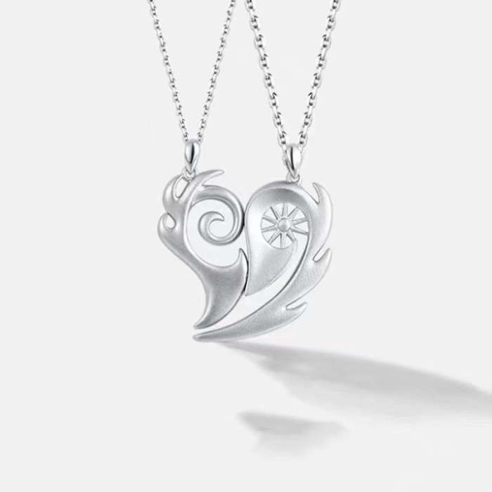 Heart Magnetic Pendant Necklace For Women Valentine'S Day Jewelry Gift