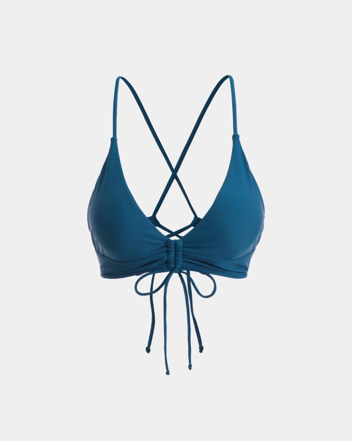 The Tie Ruched Bikini Top