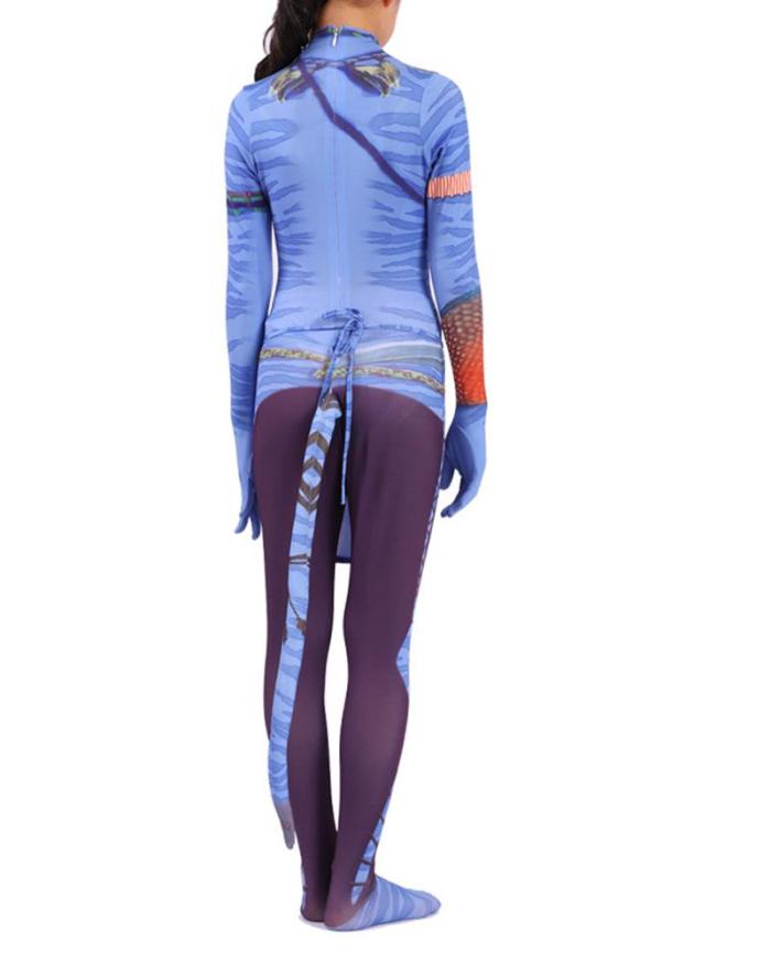 Girls Avatar Neytiri Fight Cosplay Bodysuit School Play Costume