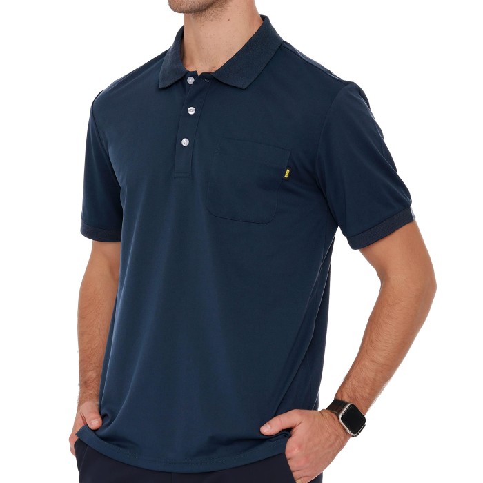 Men Polo Shirts With Pocket Dry Fit Collared Golf Shirt