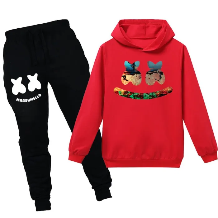 Scenery Marshmello Dj Music Print Girls Boys Cotton Hoodie Sweatpants
