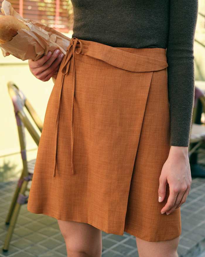 The Tie Waist A-Line Mini Skirt