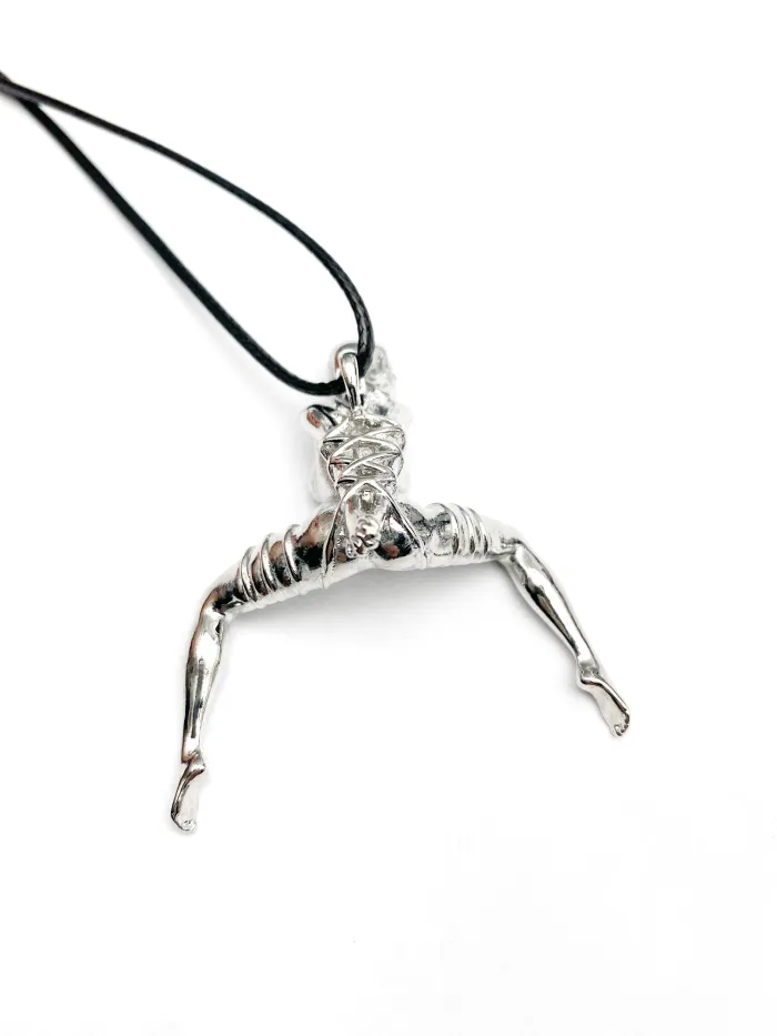 Sterling Silver Pendant Necklace Naked Woman