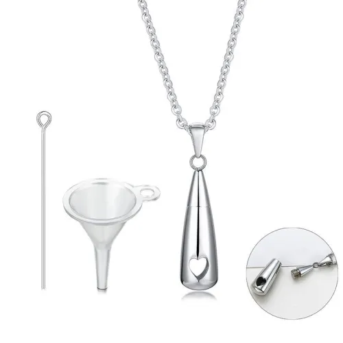 Teardrop Ashes Cremation Women Necklace Jewelry