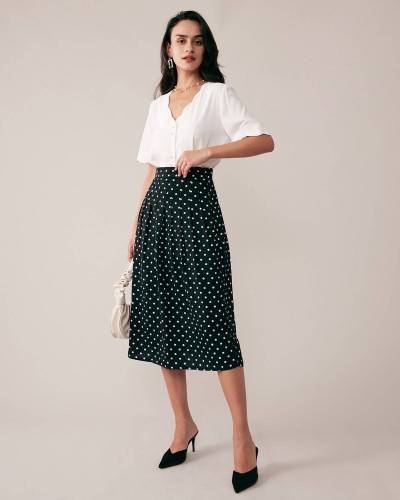 The Polka Dots A-Line Skirt