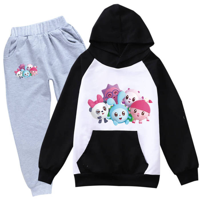 Boys Girls Baby Cute Riki Print Sweatshirt And Sweatpants 2 Sets