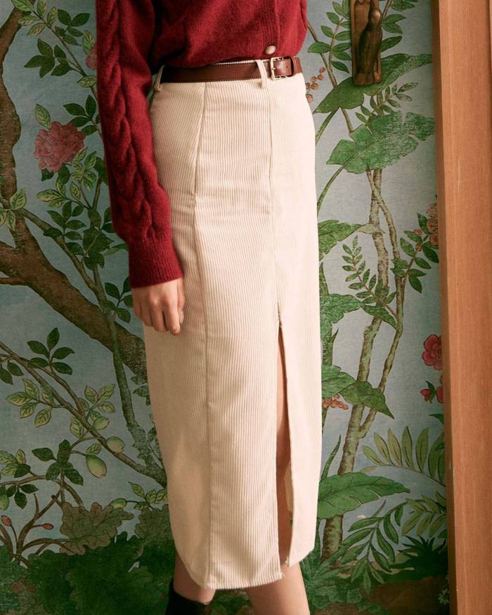 The Solid Side Slit Skirt