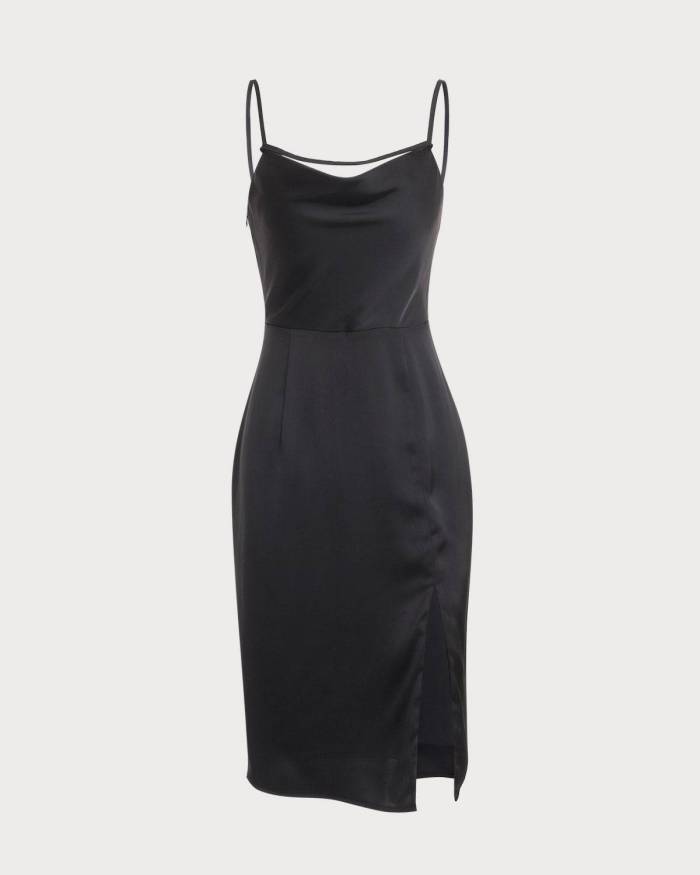 The Satin Backless Cami Dress