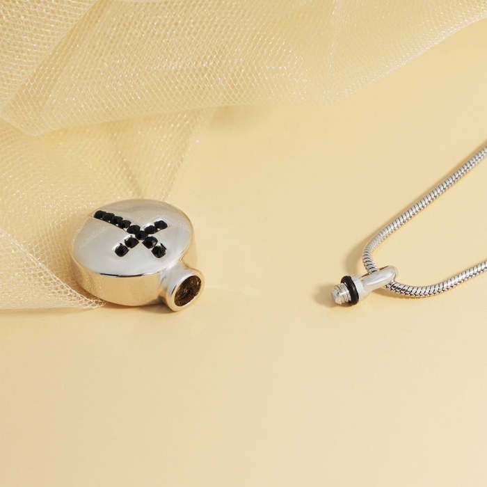Keep Family Ashes Haris Into Your Cross Urn Necklace