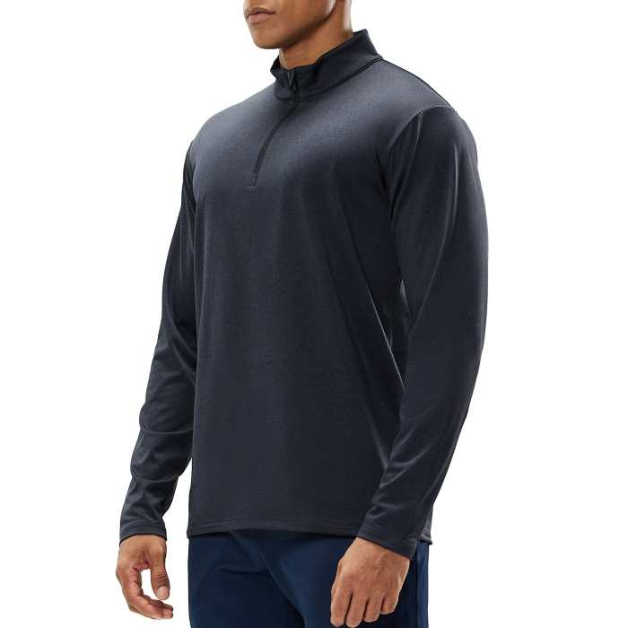 Men Quarter Zip Athletic Pullover Collared Golf Shirts
