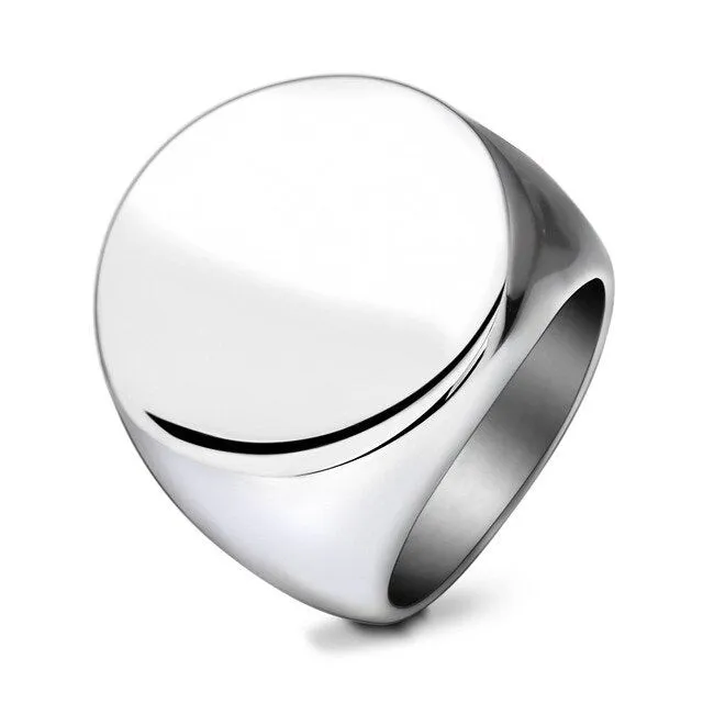 Pesonality Engrave Name Words Po Round Ring Father'S Gift Family Gift