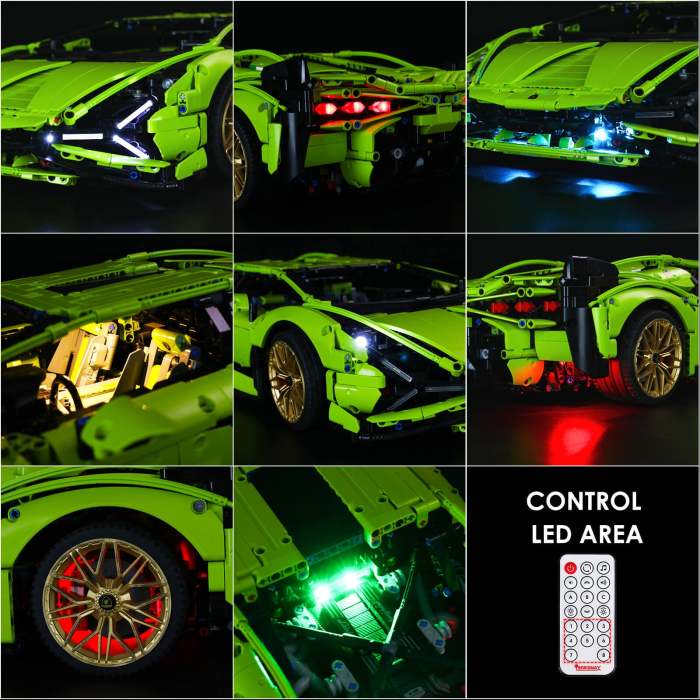 Light Kit For Lamborghini Sián Fkp 37 5(With Remote)