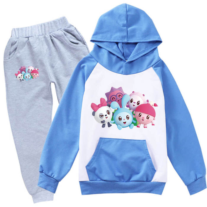 Boys Girls Baby Cute Riki Print Sweatshirt And Sweatpants 2 Sets