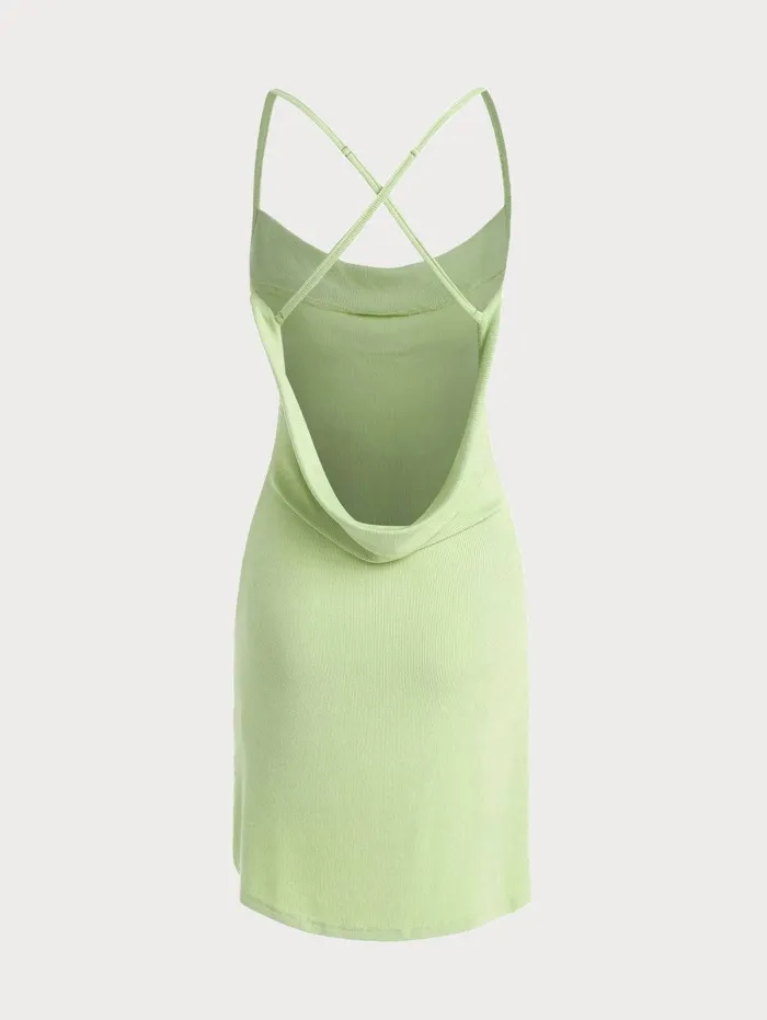 The Backless Criss Cross Mini Dress