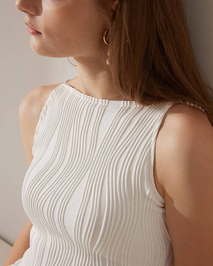 The Water Ripple Textured Cami Dress