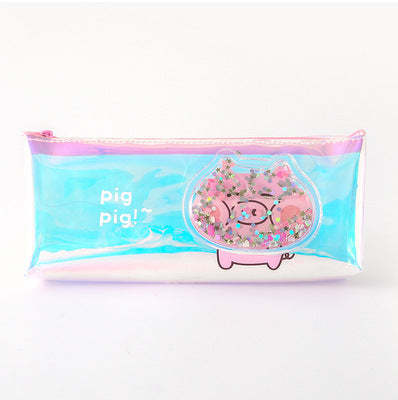 Laser Cute Pig Pencil Bag