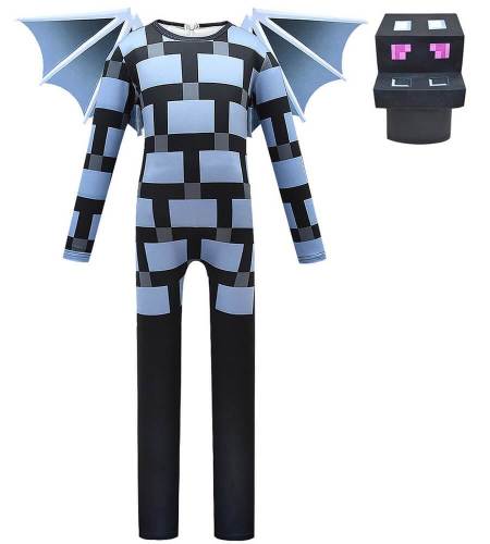 Boys Girls Minecraft Ender Dragon Kids Halloween Cosplay Party Costume
